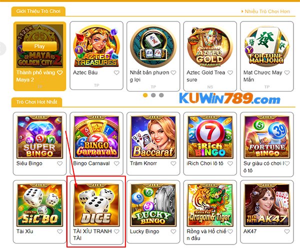 Giao diện truy cập game bắn cá 3D JL tài xỉu tranh tài tại KUWIN
